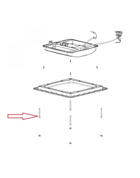 Dometic B1500/B1900 RVS schroef tbv binnenkader