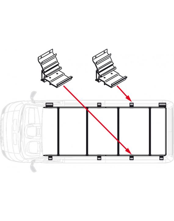 Fiamma Fixing Bar Kit Roof Rail Ducato Extra 14.5cm