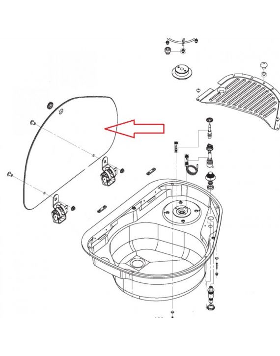 Dometic PI8802 Glasdeksel Band Links