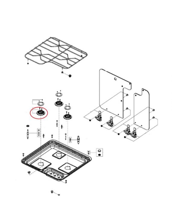 Dometic CE09-DF Hymer Branderkop Schroeven