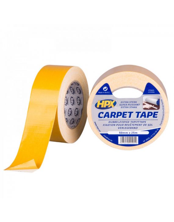 Dubbelzijdig Tapijttape - Wit 25m