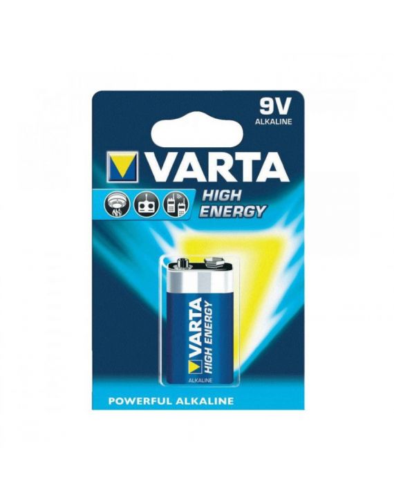 Varta High Energy Alkaline 9 Volt batterij (bl a1)