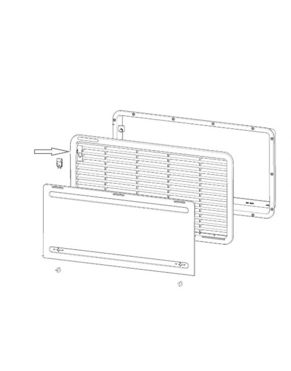 Dometic Luchtafvoerrooster Beige 277x518mm LS300