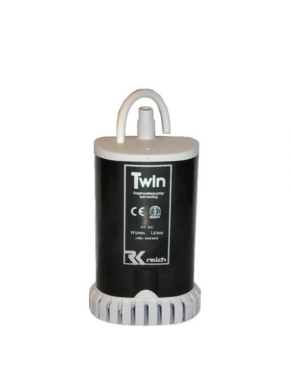 Reich Dompelpomp Twin met Ontluchting + Zeef 12V-19L