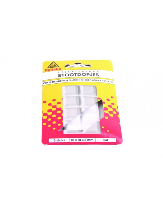 Deltafix Stootdopjes 18x18mm Transparant set 8st