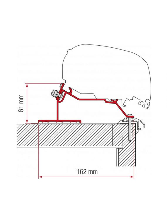 Fiamma Caravan Roof Adapter 320 F65/F80