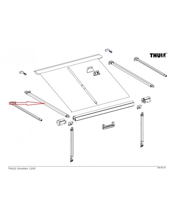 Thule Rafter Arm Assy LH 1200 2.60