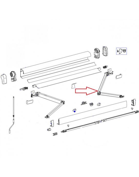 Thule 4900 Knikarm Rechts 400-450 mtr