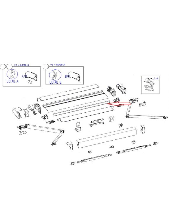 Thule 6200 Support Roller Tube 4,00m