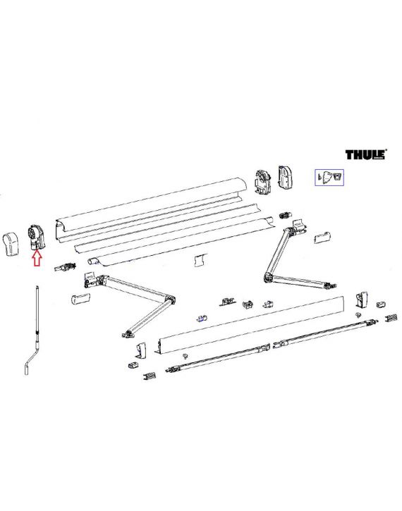 Thule 4900 Binnenkap links antra