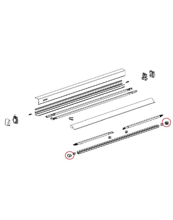 Thule Endcap Roller Tube L+R 3200