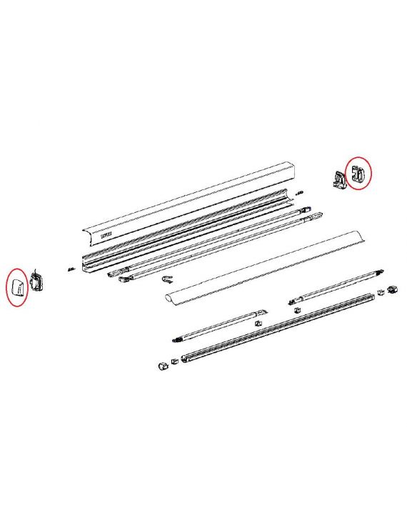 Thule Endcap Main Housing Bottom L+R 3200