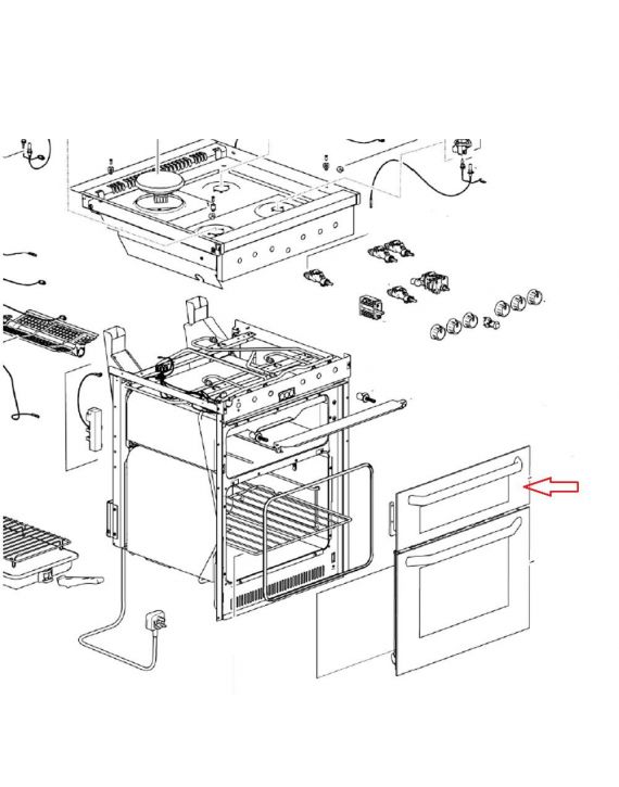 Thetford Aspire 2 Fornuis Grill deur 